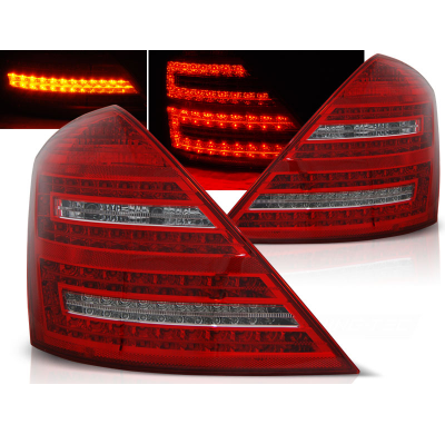 Pilotos Traseros Led Mercedes W221 S-Klasa 05-09 Rojo/Blanco Led