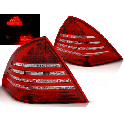 Pilotos Traseros Led Mercedes C-Klasa W203 Sedan 00-04 Rojo/Blanco Led