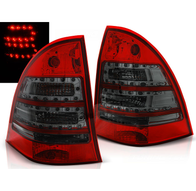 Pilotos Traseros Led Mercedes C-Klasa W203 Kombi 00-07 Rojo Ahumado Led