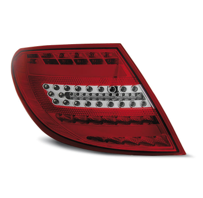 Pilotos Traseros Led Mercedes C-Klasa W204 Sedan 07-10 Rojo/Blanco Led Bar