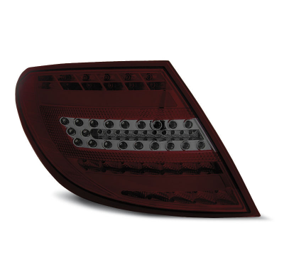 Pilotos Traseros Led Mercedes C-Klasa W204 Sedan 07-10 Rojo Ahumado Led Bar