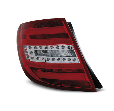 Pilotos Traseros Led Mercedes C-Klasa W204 Kombi 07-10 Rojo/Blanco Led Bar