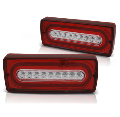 Pilotos Traseros Led Mercedes W463 G-Klasa 90-12 Red White Led-Intermitente Dinamico