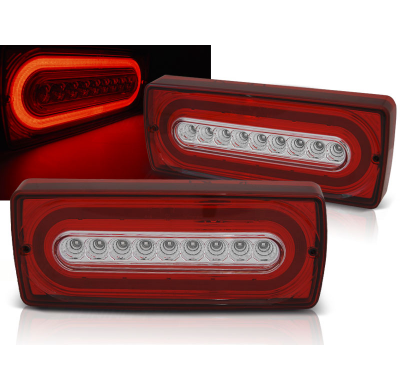 Pilotos Traseros Led Mercedes W463 G-Klasa 90-12 Red White Led-Intermitente Dinamico