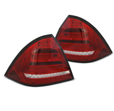 Pilotos Traseros Led Bar Rojo Whie Intermitente Dinamico Para Mercedes W203 Sedan 00-04