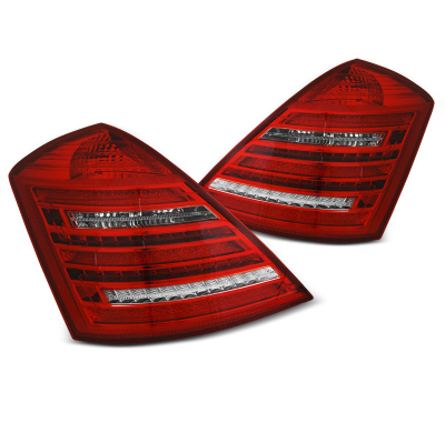 PILOTOS TRASEROS LED ROJO BLANCO INTERMITENTE DINAMICO W222 LOOK PARA MERCEDES W221 S-KLASA 05-09