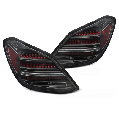 PILOTOS TRASEROS LED NEGRO ROJO SEQUENCIALES para MERCEDES CLASE C W205 14-21