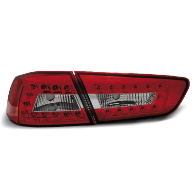 Pilotos Traseros Led Mitsubishi Lancer 8 Sedan 08-11 Rojo/Blanco Led