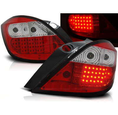 Pilotos Traseros Led Opel Astra H 03.04-09 Rojo/Blanco Led