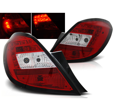 Pilotos Traseros Led Opel Corsa D 5d 04.06- Rojo/Blanco Led