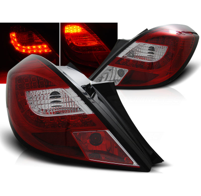 Pilotos Traseros Led Opel Corsa D 3d 04.06- Rojo/Blanco Led