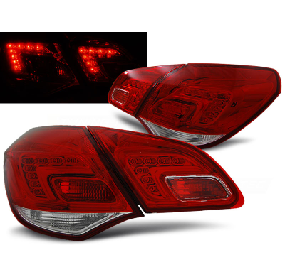 Pilotos Traseros Led Opel Astra J 10- Hatchback Rojo/Blanco Led