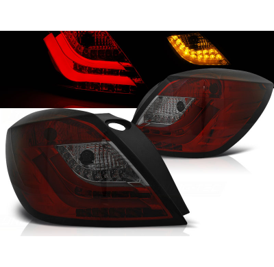 Pilotos Traseros Led Opel Astra H 03.04-09 3d Gtc Rojo Ahumado Led
