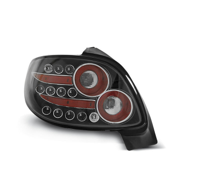 Pilotos Traseros Led Peugeot 206 10.98- Negro Led
