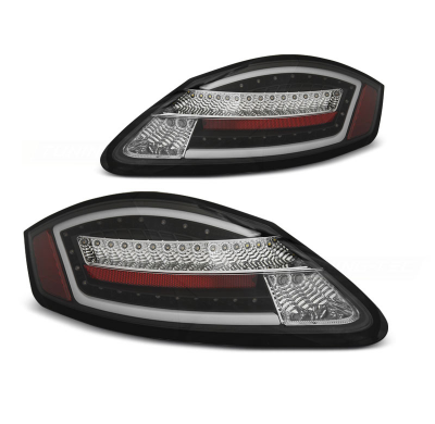 Pilotos Led Porsche Boxster / Cayman 987 05-08 Negro Con Intermitentes Dinamicos