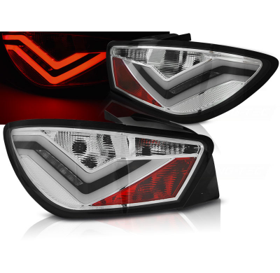 Pilotos Traseros Led Seat Ibiza 6j 3d 06.08-12 Cromado Led Bar