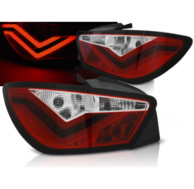 Pilotos Traseros Led Seat Ibiza 6j 3d 06.08-12 Rojo/Blanco Led Bar