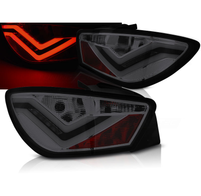 Pilotos Traseros Led Seat Ibiza 6j 3d 06.08-12 Rojo Ahumado Led Bar