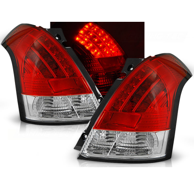 Pilotos Traseros Led Suzuki Swift 05.05-10 Rojo/Blanco Led