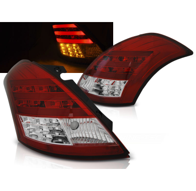 Pilotos Traseros Led Suzuki Swift Iv 10- Rojo/Blanco Led Bar