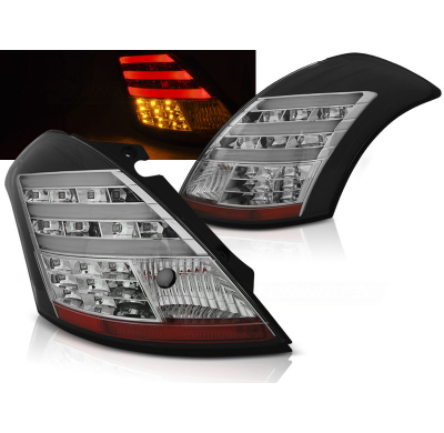 Pilotos Traseros Led Suzuki Swift Iv 10- Negro Led Bar