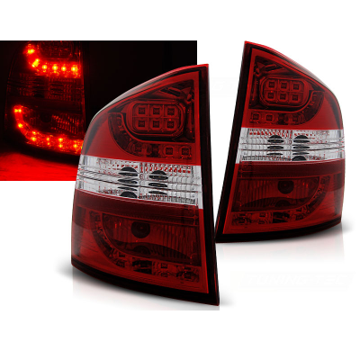 Pilotos Traseros Led Skoda Octavia Ii Kombi 03.04- Rojo/Blanco Led