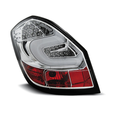 Pilotos Traseros Led Skoda Fabia Ii 07-06.14 Cromado Led Bar