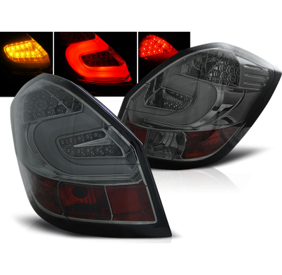 Pilotos Traseros Led Skoda Fabia Ii 07- 06.14 Ahumado Led Bar