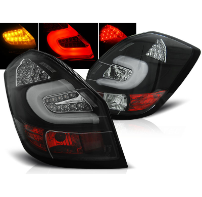 Pilotos Traseros Led Skoda Fabia Ii 07- 06.14 Negro Led Bar