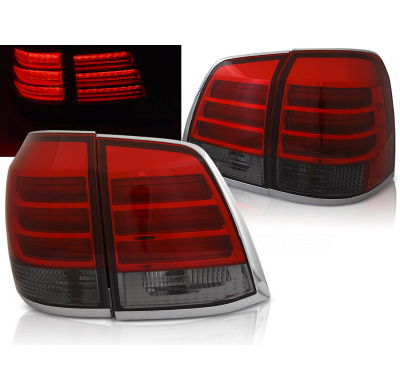 Pilotos Led Toyota Land Cruiser Fj200 07-15 Rojo Ahumados Led