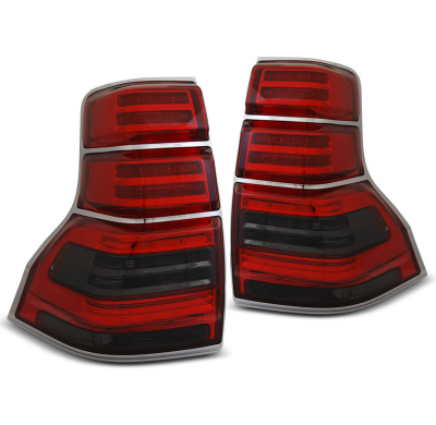 Pilotos Led Toyota Land Cruiser 150 09-13 Rojo Ahumados Led