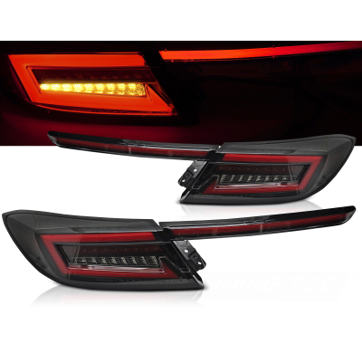 PILOTOS TRASEROS LED DE BARRA NEGRAS AHUMADAS INTERMITENTE DINAMICO aptas para TOYOTA GR86 21-