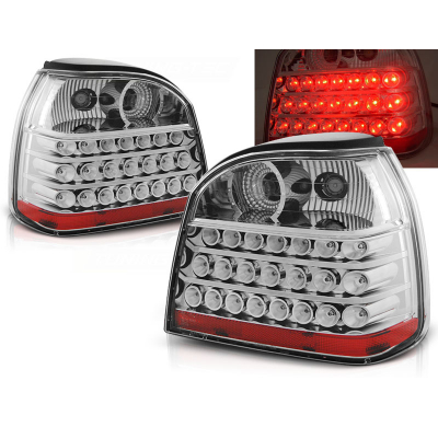 Pilotos Traseros Led Vw Golf 3 09.91-08.97 Cromado Led