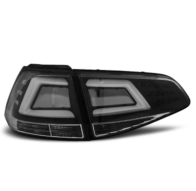 Pilotos Traseros Led Vw Golf 7 13- Negro Led Bar