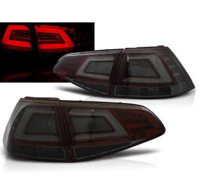 Pilotos Traseros Led Vw Golf 7 13- Ahumado Red Led Bar
