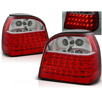 Pilotos Traseros Led Vw Golf 3 09.91-08.97 Rojo/Blanco Led