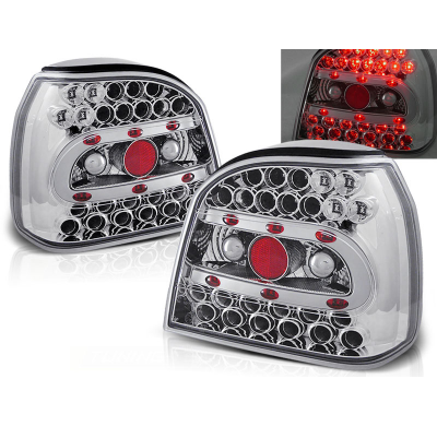 Pilotos Traseros Led Vw Golf 3 09.91-08.97 Cromado Led