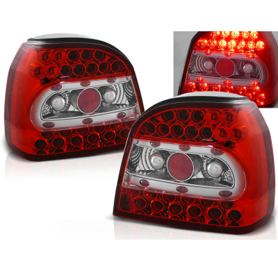 Pilotos Traseros Led Vw Golf 3 09.91-08.97 Rojo/Blanco Led