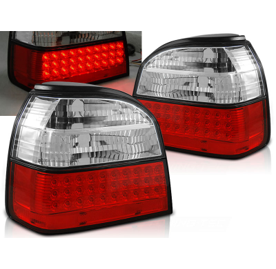 Pilotos Traseros Led Vw Golf 3 09.91-08.97 Rojo/Blanco Led