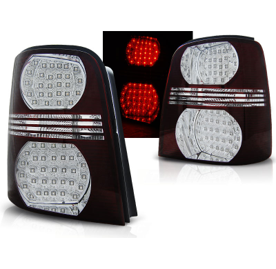 Pilotos Traseros Led Vw Touran 02.03-10 Rojo/Blanco Led