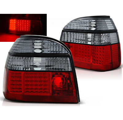 Pilotos Traseros Led Vw Golf 3 09.91-08.97 Rojo Ahumado Led