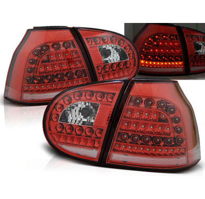 Pilotos Traseros Led Vw Golf 5 10.03-09 Rojo/Blanco Led
