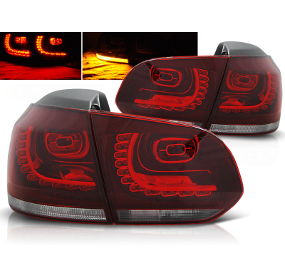 Pilotos Traseros Led Vw Golf 6 10.08-12 Rojo/Blanco Led
