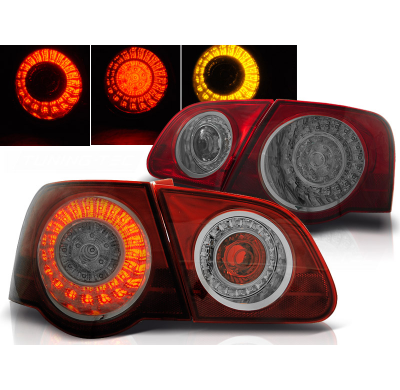 Pilotos Traseros Led Vw Passat B6 3c 03.05-10 Rojo Ahumado Led
