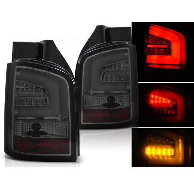 Pilotos Traseros Led Vw T5 04.03-09 Ahumado Led Bar