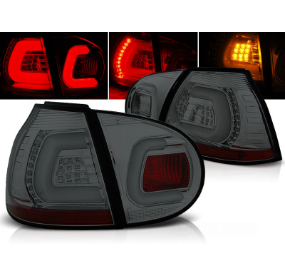 Pilotos Traseros Led Vw Golf 5 10.03-09 Ahumado Led Bar