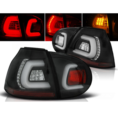 Pilotos Traseros Led Vw Golf 5 10.03-09 Negro Led Bar