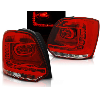 Pilotos Traseros Led Vw Polo 09-13 Rojo/Blanco Led