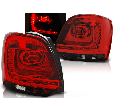 Pilotos Traseros Led Vw Polo 09-13 Rojo Ahumado Led