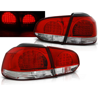 Pilotos Traseros Led Vw Golf 6 10.08-12  Rojo/Blanco Led